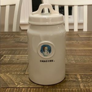 Imagine winter Rae Dunn canister